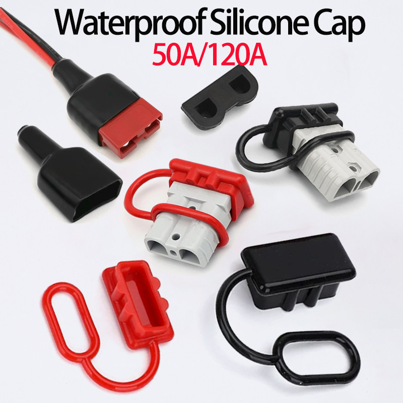 Wire Connector Cap - 1-5個入りシリコン製絶縁防水キャップ 50A/120A フォークリフトバッテリー接続プラグ 防塵カバー ケーブルプロテクター ソーラー配線用