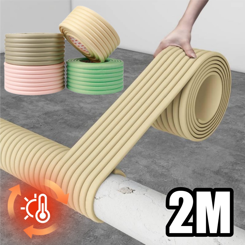 Pipe Insulation Foam - 自己粘着性の厚いスポンジフォームパイプ断熱テープ、屋外の水道管の凍結防止と冬の熱保護用