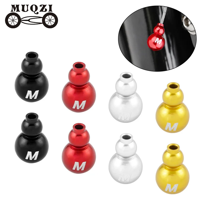 Wire Connector Cap - MUQZI 4 個自転車ケーブルエンドキャップブレーキシフトケーブル合金エンド圧着 MTB シフターワイヤーエンドキャップ自転車保護アクセサリー