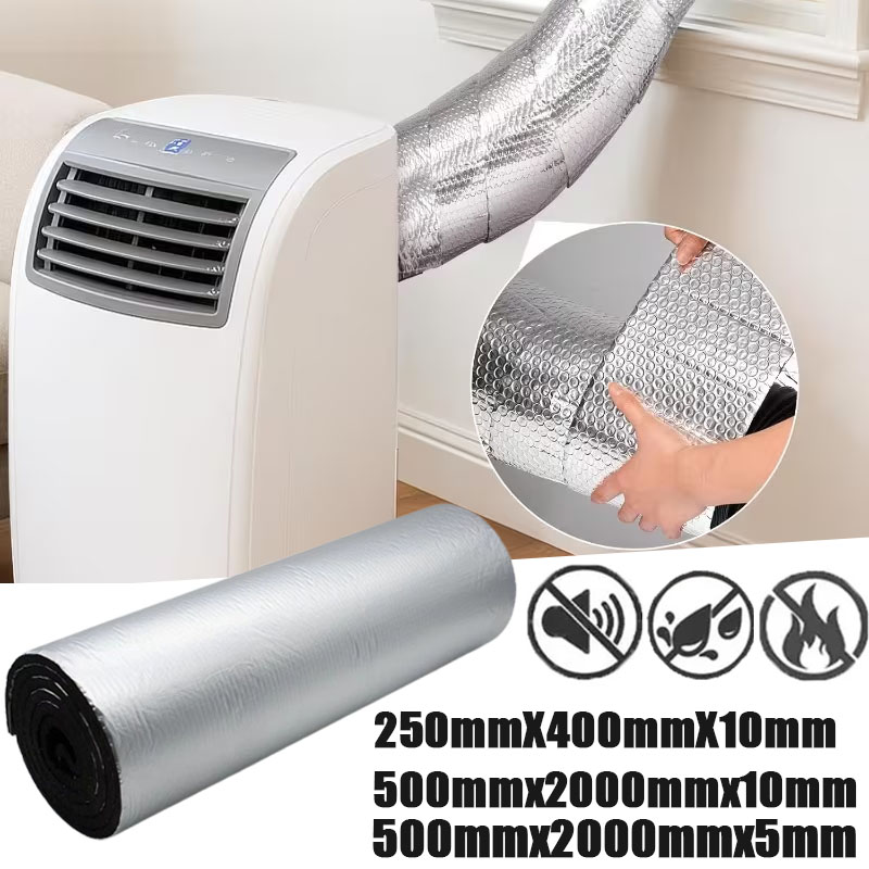 Pipe Insulation Foam - アルミ箔防水耐熱断熱シールド、屋根壁HVACダクトパイプ用ゴムフォーム自己粘着断熱材