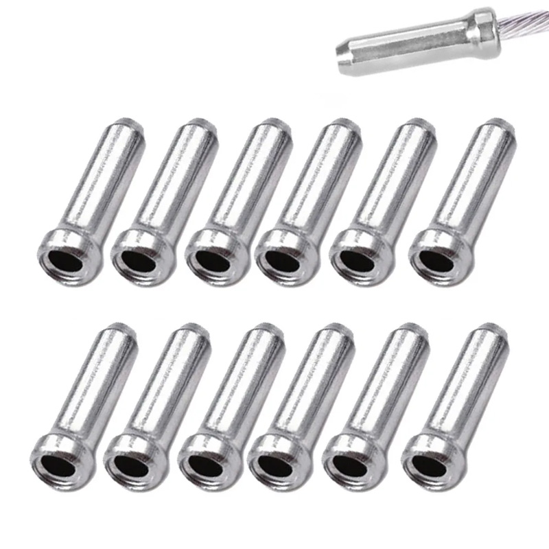 Wire Connector Cap - 50/100 個自転車ブレーキシフターケーブルヒントアルミブレーキラインディレイラーシフトインナーワイヤーエンドキャップ圧着 MTB バイクアクセサリー