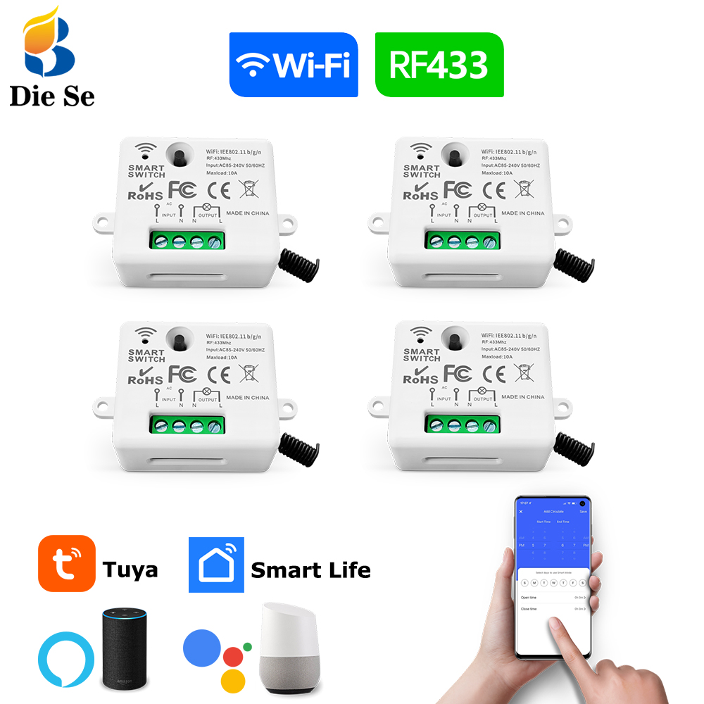Tuya WiFi スマートライトスイッチ 433MHz 1 - App Home Improvement のレビューと価格