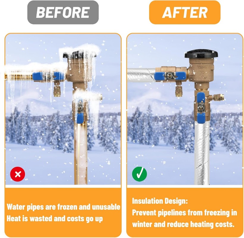 屋外用フォーム保温パイプテープ 2/10M 冬用パイプライン - Pipe Insulation Foam のレビューと価格