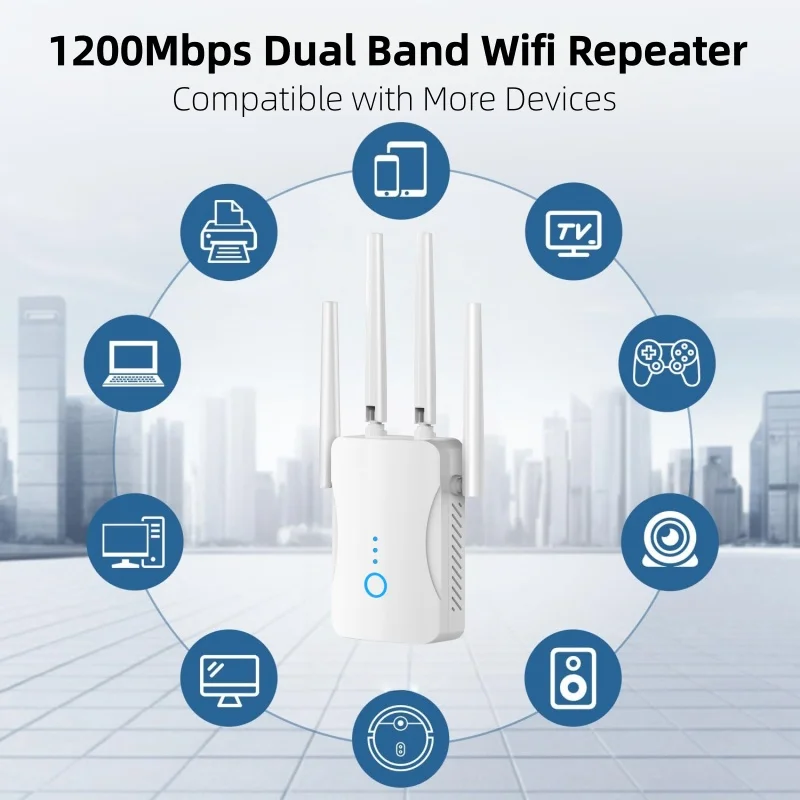 1200Mbps デュアルバンド WiFi リピーター ワイ - Home Improvement Hardware のレビューと価格