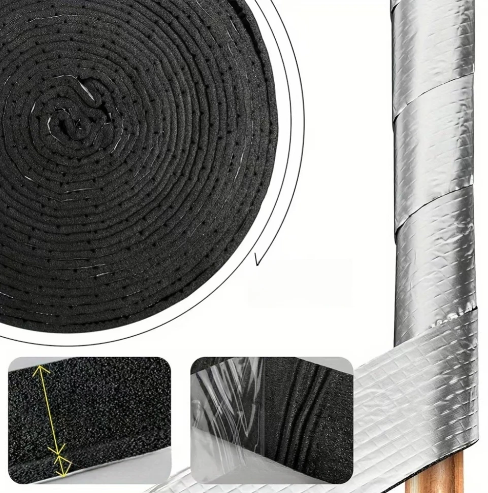 柔軟な屋外用パイプ断熱テープ 10cm x 10m アルミ箔 - Pipe Insulation Foam のレビューと価格