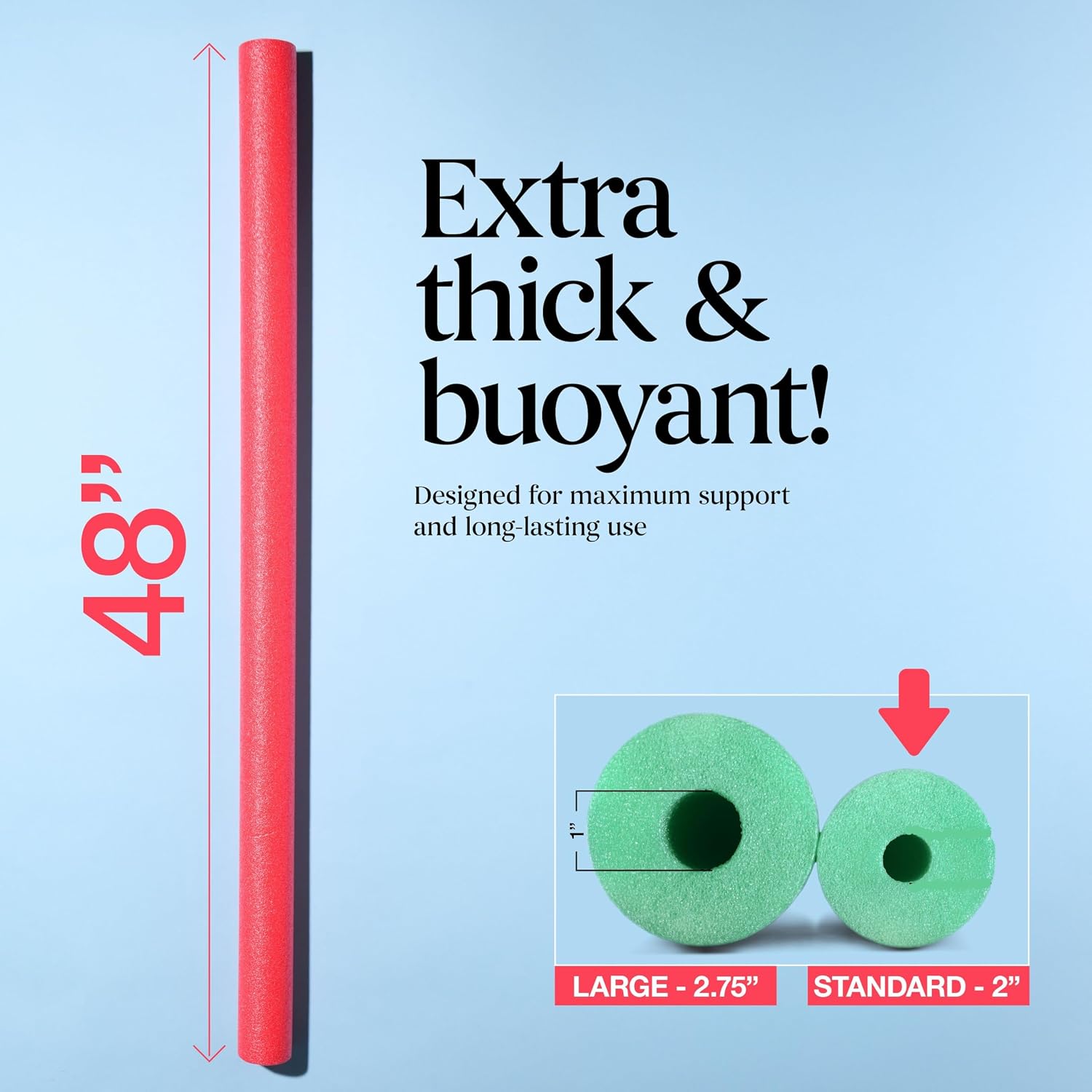 40本入りプールヌードルフォーム - 4色の高密度フォーム、 - Pipe Insulation Foam のレビューと価格