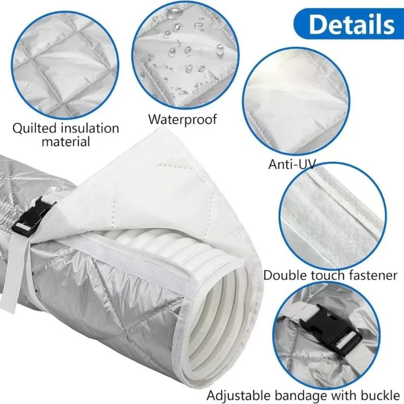 1PC ユニバーサル AC ホース断熱スリーブアルミ箔フォー - Pipe Insulation Foam のレビューと価格